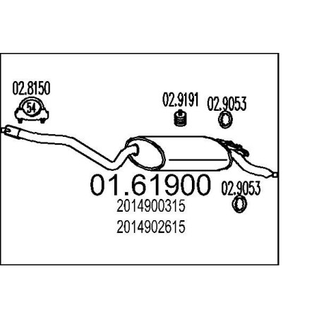 Koncový tlmic výfuku MTS 01.61900