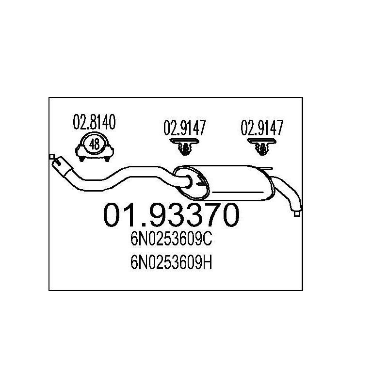 Koncový tlmic výfuku MTS 01.93350