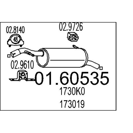 Koncový tlmic výfuku MTS 01.60535