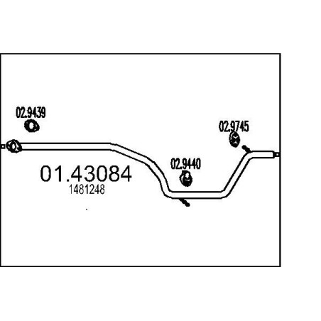 Výfukové potrubie MTS 01.43084
