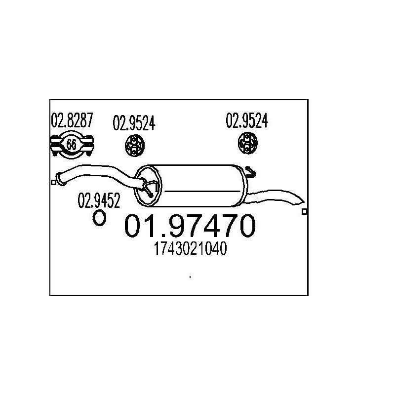 Koncový tlmic výfuku MTS 01.97460