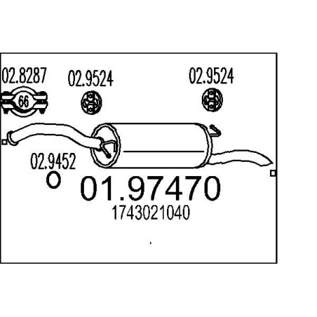 Koncový tlmic výfuku MTS 01.97460