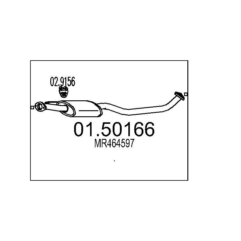 Stredný tlmic výfuku MTS 01.50166