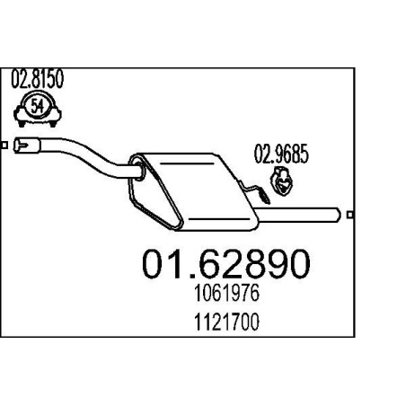 Koncový tlmic výfuku MTS 01.62890