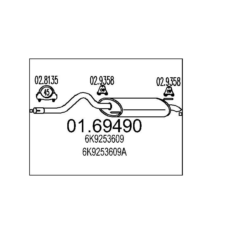 Koncový tlmic výfuku MTS 01.69490