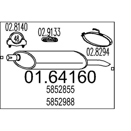 Koncový tlmic výfuku MTS 01.64160