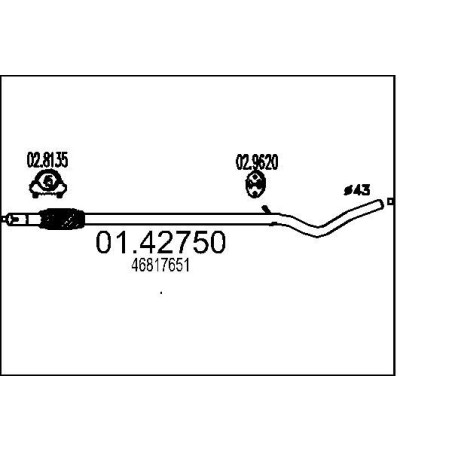 Výfukové potrubie MTS 01.42750
