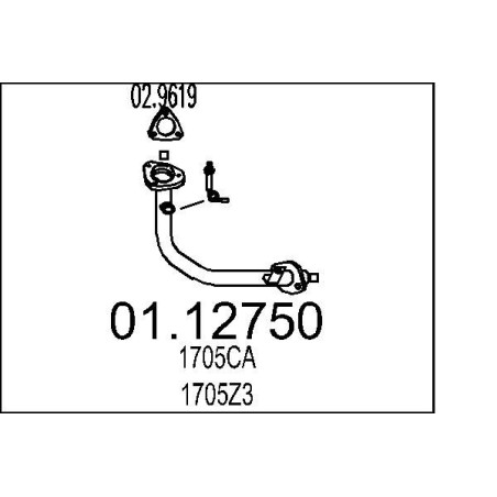 Výfukové potrubie MTS 01.12750