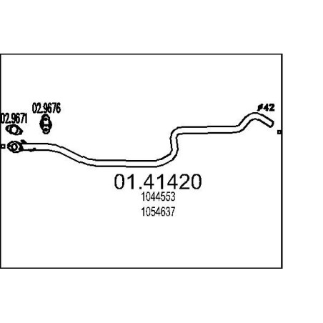 Výfukové potrubie MTS 01.41420