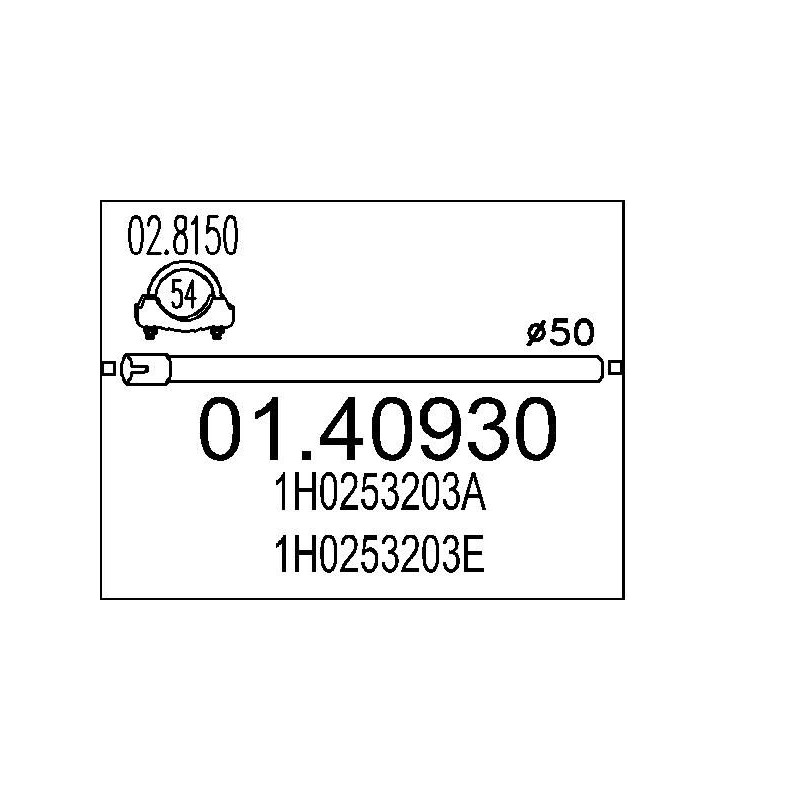Výfukové potrubie MTS 01.40930