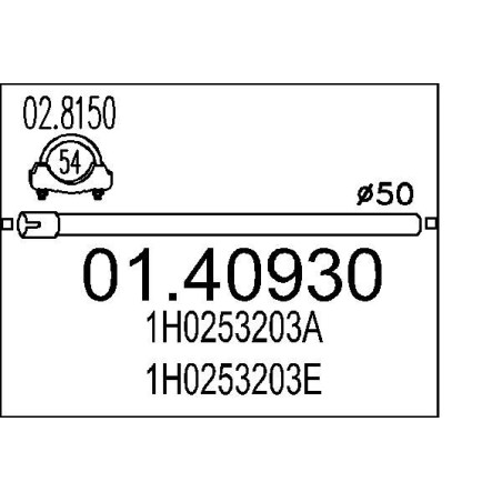 Výfukové potrubie MTS 01.40930
