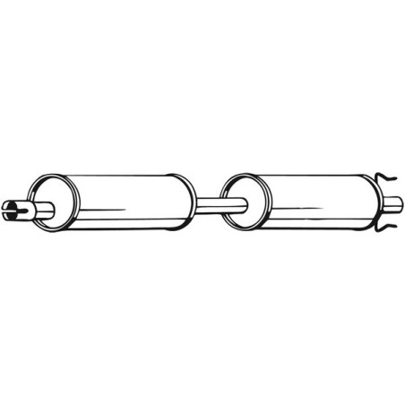 Stredný tlmič výfuku BOSAL 154-461