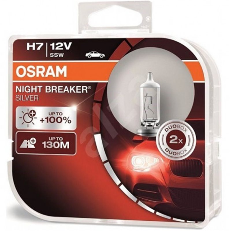 Trebor Autožiarovka OSRAM H7 12V 55W PX26D NIGHT BREAKER® SILVER BOX 64210NBS-HCB