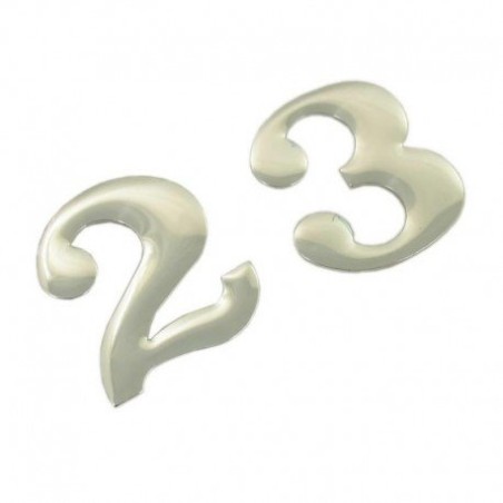 Trebor Číslo samolepiace &apos0&apos 3,5cm strieborné hh0