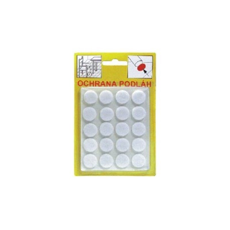 Trebor Filcové podložky - biela 16x3mm 102  102