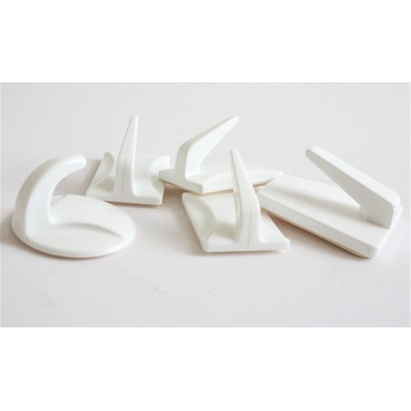 Trebor Háčik samolepiaci Quickfix Biely 100ks/bal (mix tvarov) 1088 Bie