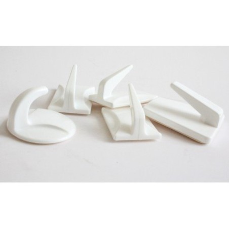 Trebor Háčik samolepiaci Quickfix Biely 100ks/bal (mix tvarov) 1088 Bie