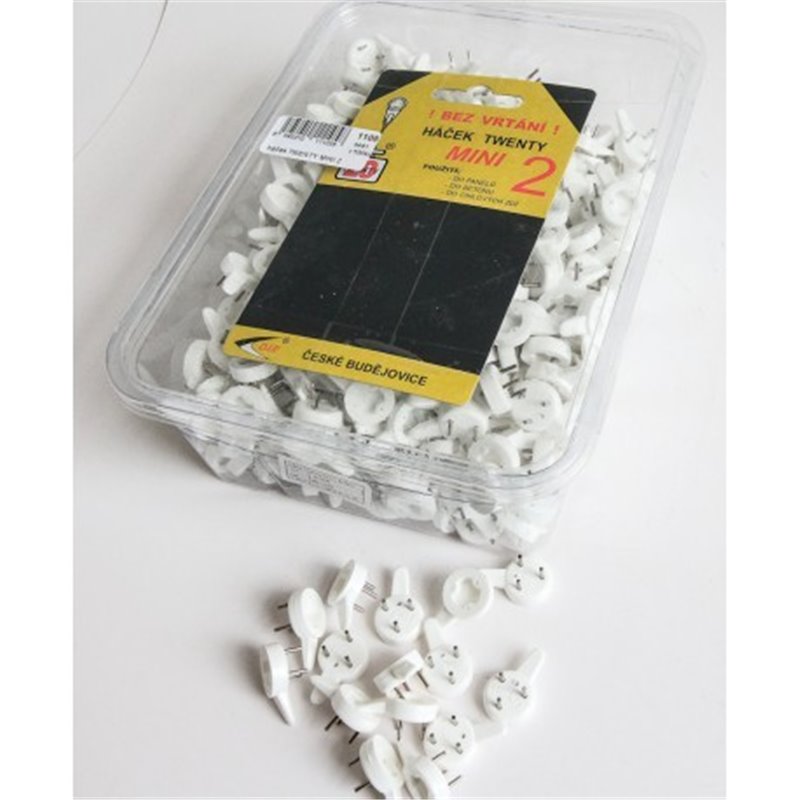 Trebor Háčik Twenty Mini II biely 500ks/val 1105