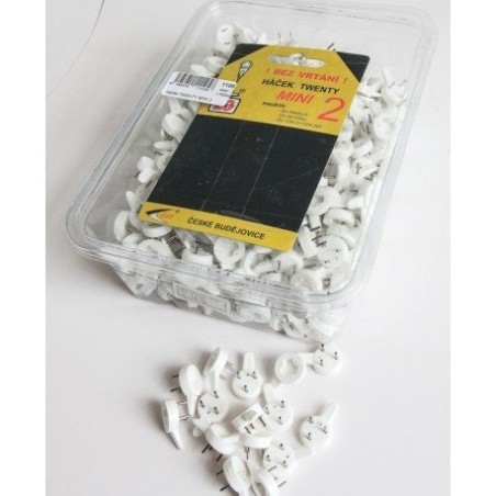 Trebor Háčik Twenty Mini II biely 500ks/val 1105