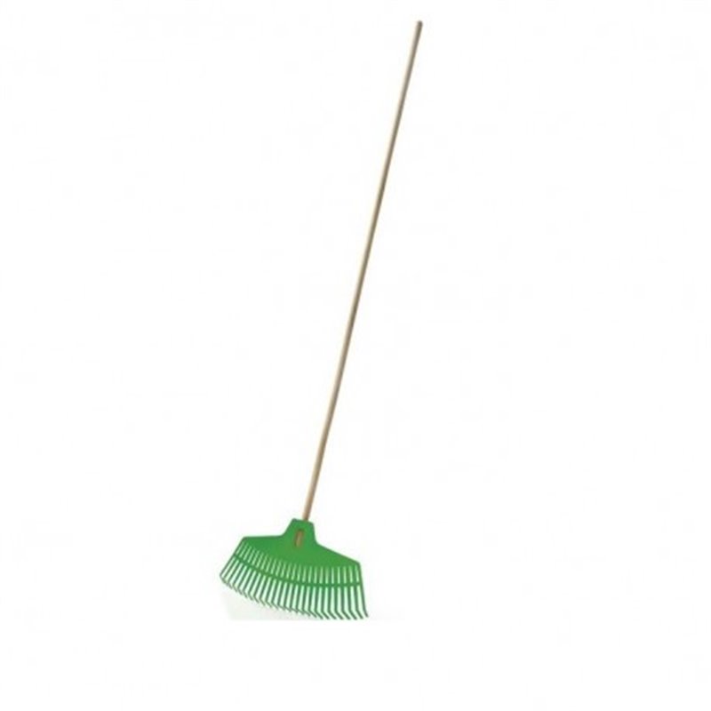 Trebor Hrable FOCUS plastové s drevenou násadou zelené P90801