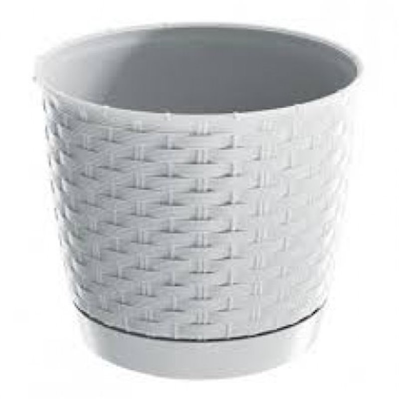 Trebor Kvetináč RATOLLA round biely 19x16,5cm DRLO190/S449