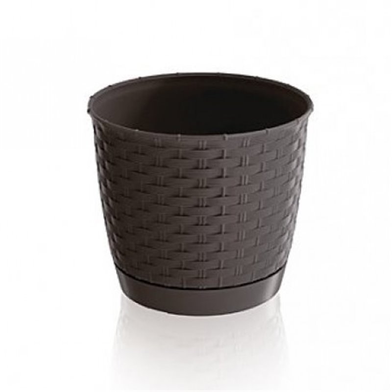 Trebor Kvetináč RATOLLA round tmavohnedý 19x16,5cm DRLO190/S440U
