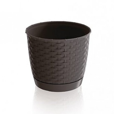 Trebor Kvetináč RATOLLA round tmavohnedý 19x16,5cm DRLO190/S440U